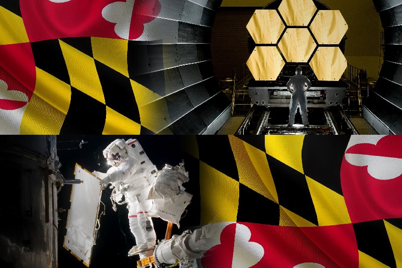 Ninety foot wide wall decal mural at Baltimore International Airport, part of Hubble twenty-fifth anniversary. Link opens larger image in modal window.